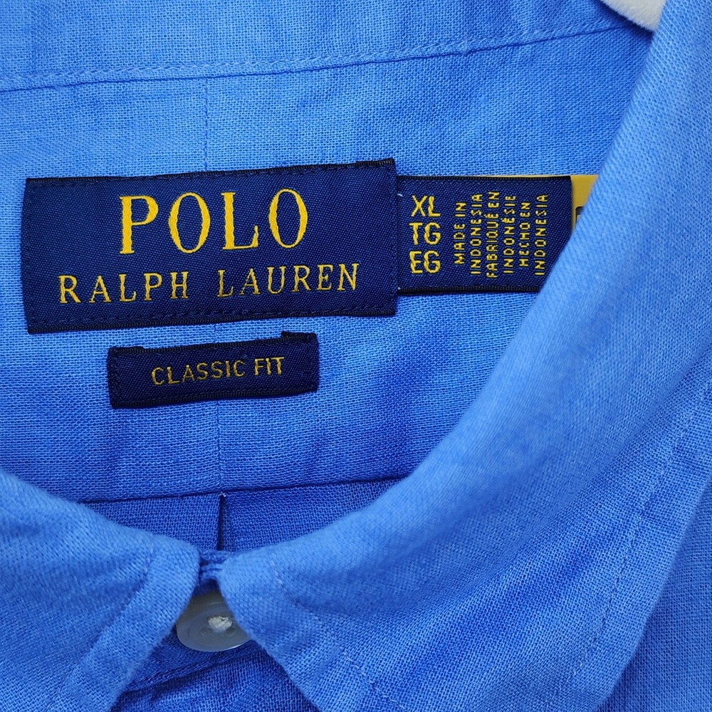 Polo Ralph Lauren Mens Linen Coastal Old Money Preppy Resort Shirt Size XL NWT - Picture 4 of 12